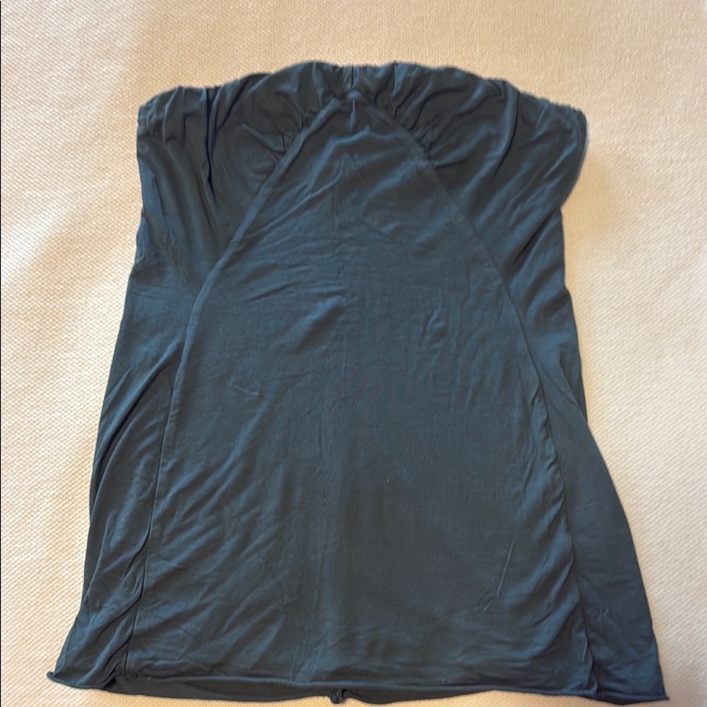 Strapless dark green Top